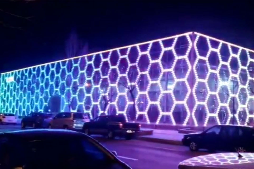 彩色LED樓體亮化效果圖